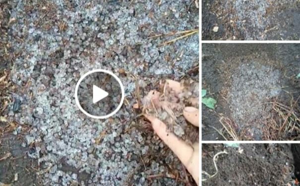 Saat Musim Kemarau, Hujan Es Juga Guyur Kerinci