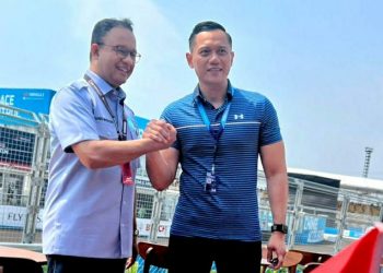 Nonton Formula E di Sirkuit Ancol, AHY Disambut Akrab Anies Baswedan
