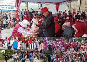 Disaksikan Bupati Adirozal, Warga Tumpah Ruah Saksikan Pawai Kemerdekaan RI di Kerinci