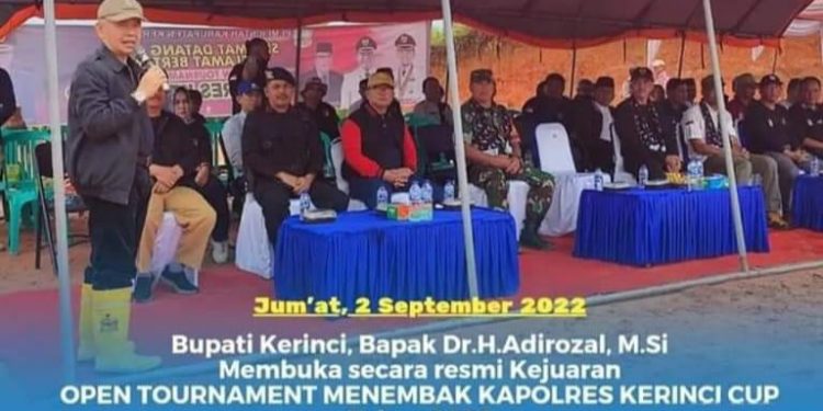 Bupati Adirozal Buka Open Kejuaraan Menembak Kapolres Cup Tahun 2022