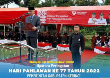 Pemkab Kerinci Peringati Hari Pahlawan ke-77 Tahun 2022