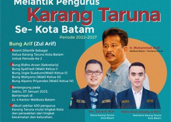 Walikota Muhammad Rudi Lantik Zul Arif dan 400-an Pengurus Karang Taruna se-Kota Batam