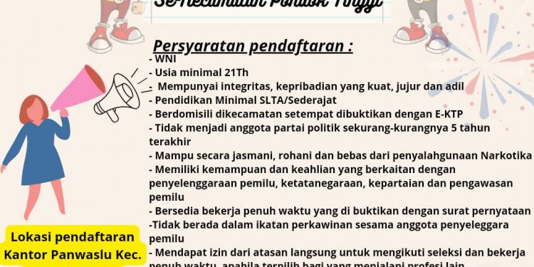 Teng!! Resmi Dibuka Pendaftaran Untuk Pengawas Desa Kecamatan Pondok Tinggi, Cek Syarat dan Jadwalnya