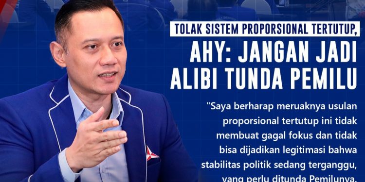 AHY Wanti-wanti Usulan Sistem Proporsional Tertutup Tak Mengarah ke Penundaan Pemilu