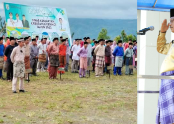 Berlangsung Khidmat, Pemkab Kerinci Gelar Upacara HUT ke-66 Provinsi Jambi