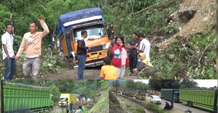 Truk Terperosok di KM 18 Puncak Sungai Penuh Sudah Dievakuasi, Lalulintas Kembali Normal 