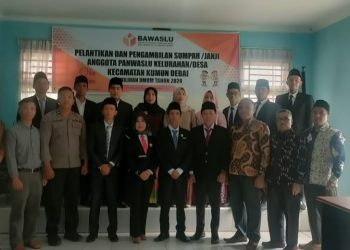 Panwaslu Kecamatan Kumun Debai, Lantik Panwasdes Terpilih
