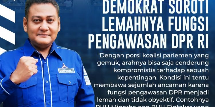 Koalisi Pemerintah Kuasai 80 Persen Lebih Kursi di Parlemen, Demokrat: DPR Jadi Lemah dan Tidak Objektif