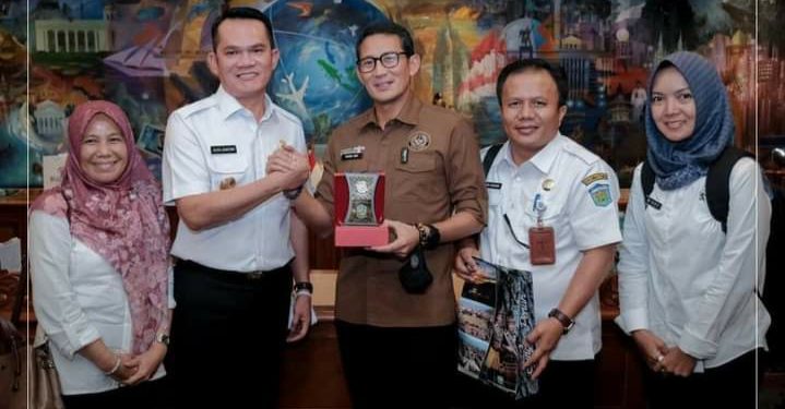 Upayakan Dukungan APBN, Wawako Antos Temui Menteri Pariwisata & Ekraf Sandiaga Uno