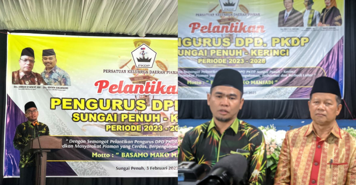 Hadiri Pelantikan DPD PKDP, Ketua DPRD H. Fajran Ajak PKDP Ambil Peran Dalam Pembangunan Kota Sungai Penuh