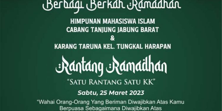 Karang Taruna Kelurahan Tungkal Harapan Dan HMI Berbagi Berkah Di Bulan Ramadhan