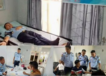 Wujud Peduli Sesama, Rutan Sungai Penuh Laksanakan Donor Darah