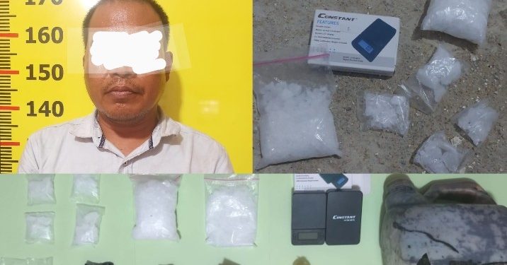Polisi Tangkap Pengedar Narkotika di Desa Muara Hemat, Ratusan Gram Sabu Disita