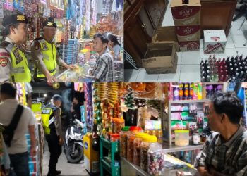 Razia Rutin, Polres Kerinci Amankan Ratusan Botol Miras