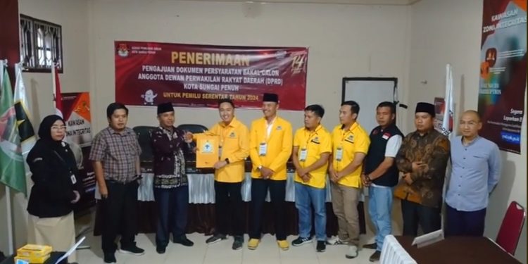 Daftarkan 25 Bacaleg Potensial ke KPU, Partai Golkar Incar 5 Kursi DPRD Sungai Penuh