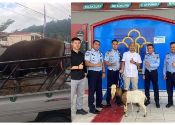Rutan Sungai Penuh Terima 1 Ekor Sapi Kurban dari Bupati Kerinci dan 1 Ekor Kambing dari Yoshadi