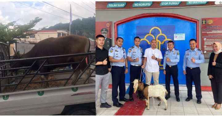 Rutan Sungai Penuh Terima 1 Ekor Sapi Kurban dari Bupati Kerinci dan 1 Ekor Kambing dari Yoshadi
