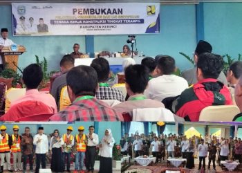 Bupati Adirozal Buka Pembekalan dan Fasilitasi Uji Sertifikasi Tenaga Kerja Konstruksi di Kerinci