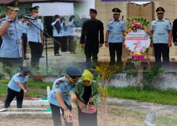 Sambut HDKD Ke-78, Rutan Sungai Penuh bersama Imigrasi Kerinci Lakukan Ziarah dan Tabur Bunga di TMP Bhakti Semumu
