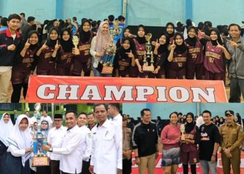 Tim Basket Puteri MTsN 1 Sungai Penuh Sabet 2 Juara PERBASI CUP 2023