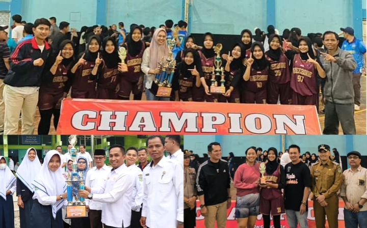 Tim Basket Puteri MTsN 1 Sungai Penuh Sabet 2 Juara PERBASI CUP 2023