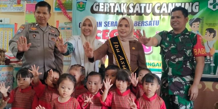 Bhabinkamtibmas Polsek Sungai Penuh Aiptu Dahril Hadiri Acara Cegah Stunting