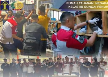 Divisi Pemasyarakatan Kemenkumham Jambi Geledah Kamar Hunian dan Tes Urine WBP Rutan Sungai Penuh