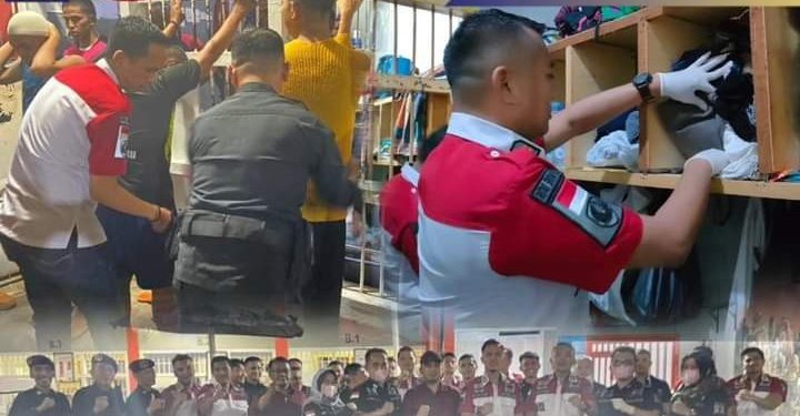 Divisi Pemasyarakatan Kemenkumham Jambi Geledah Kamar Hunian dan Tes Urine WBP Rutan Sungai Penuh