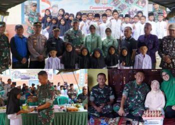 Kodim 0417/Kerinci Launching Program Dapur Masuk Sekolah dan Laksanakan Jum’at Peduli