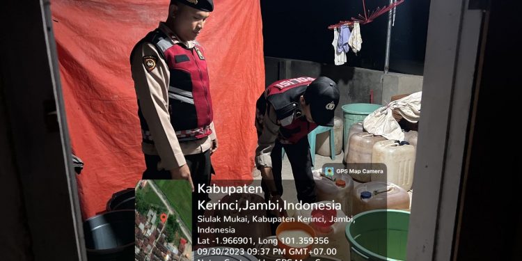 Sat Samapta Polres Kerinci Amankan 5 Dirigen Tuak di Rumah Warga Mukai Hilir