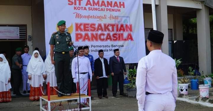 Dandim 0417/ Kerinci Pimpin Upacara Kesaktian Pancasila di Sekolah Islam Terpadu Amanah