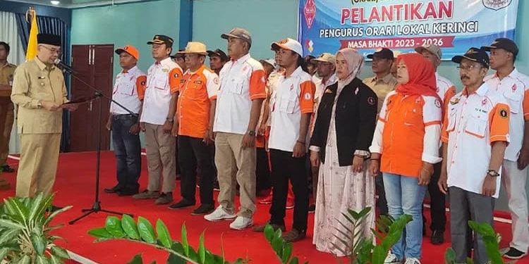 Bupati Adirozal Lantik Pengurus Orari Lokal Kerinci Masa Bakti 2023-2026