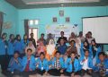 Kepala BAPPEDA kabupaten Tanjabbar : Dr.H. Katamso,SA,SE,ME bersama mahasiswa Kukerta posko 11 desa sungai baung