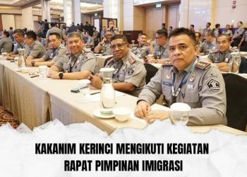 Kakanim Kerinci Raden Indra Iskandarsyah Hadiri Rapat Pimpinan Imigrasi se-Indonesia