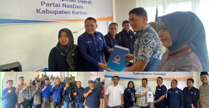 3 Dari 9 Balon Bupati Kerinci Telah Kembalikan Formulir Pendaftaran ke DPD Nasdem