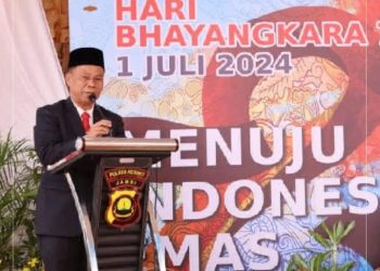Sekda Alpian Hadiri Apel dan Syukuran HUT Bhayangkara Ke-78