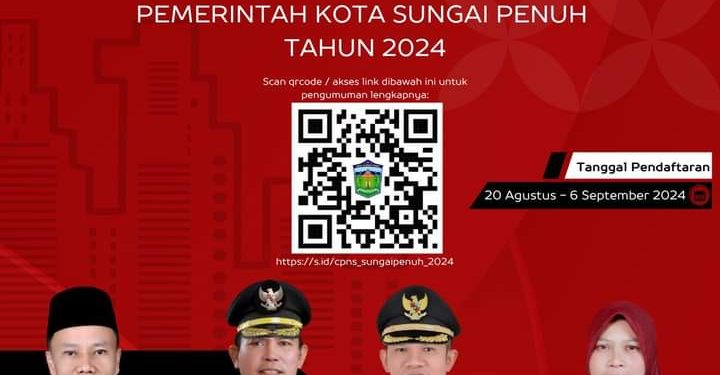 Pemkot Sungai Penuh Buka Ratusan Lowongan CPNS Tahun 2024, Ini Formasinya