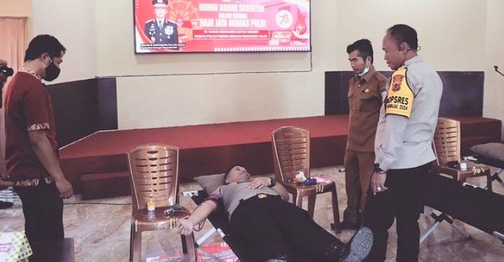 Peringati Hari Jadi ke-73 Humas Polri, Polres Kerinci Gelar Donor Darah