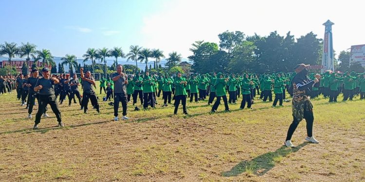 Tingkatkan Kesehatan dan Fisik, Kodim 0417/Kerinci Melaksanakan Kegiatan Olahraga Bersama