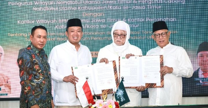 Kerja Sama Kanwil BPN Provinsi dan Kantah se-Jawa Timur dengan PWNU, Menteri Nusron: Untuk Percepatan Sertipikasi Tanah Milik NU