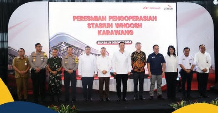 Wamen Ossy Hadiri Peresmian Stasiun Whoosh Karawang, Sekarang Waktu Tempuh Jakarta-Karawang 15 Menit Menggunakan Whoosh