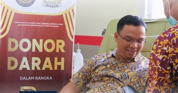 Sambut Hari Bakti Imigrasi ke-75, Imigrasi Kerinci Gelar Donor Darah