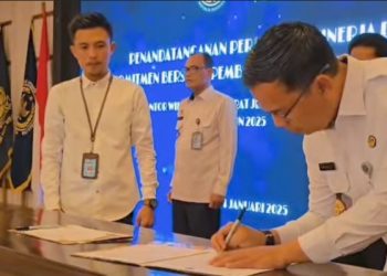 Kakanim Kerinci Melakukan Penandatanganan Perjanjian Kinerja dan Komitmen Bersama Pembangunan Zona Integritas Tahun 2025
