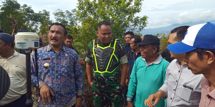 Dandim Bersama Pj Bupati Kerinci Tinjau Lokasi Ibu Kota Kabupaten Kerinci Hilir