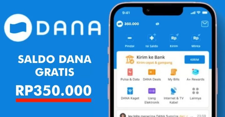 Buruan Sekarang.! Begini Cara Klaim Saldo DANA Gratis hingga Rp350.000