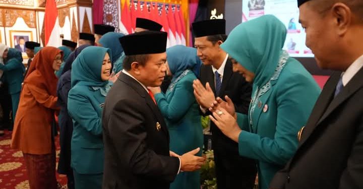 Al Haris Bersama Bupati dan Walikota Se-Provinsi Jambi Hadiri Pelantikan Bunda PAUD-Ketua TP PKK
