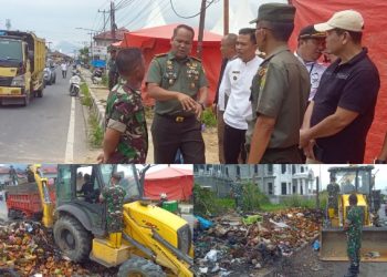Peduli Kebersihan Lingkungan, Dandim 0417/Kerinci Tinjau Pembersihan Sampah di Desa Koto Lolo