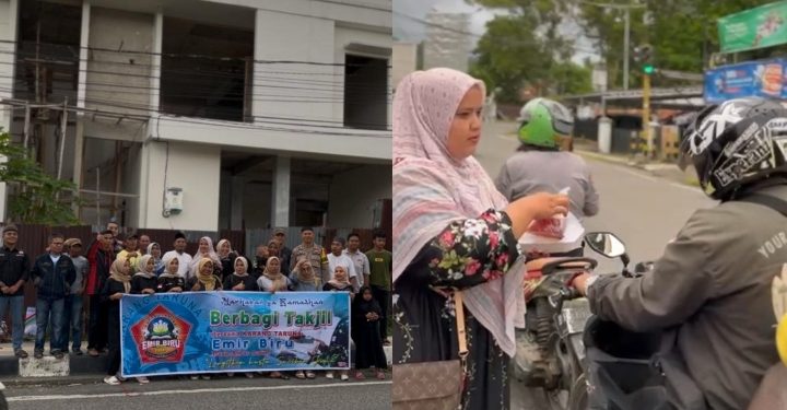 Berkah Ramadhan, Pemdes Bersama Karang Taruna Desa Amar Sakti Bagikan 200 Takjil Gratis