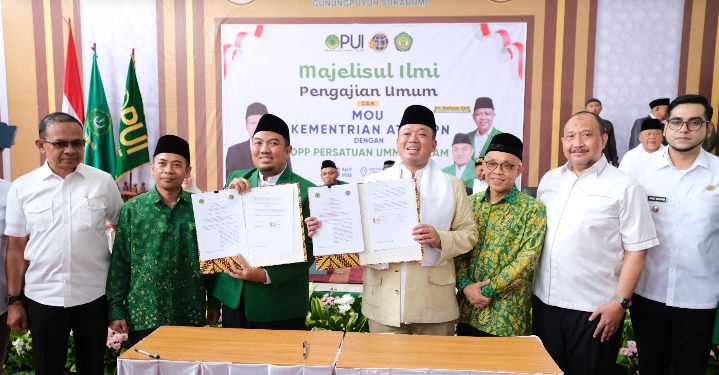 Menteri Nusron dan Ketua DPP PUI Teken MoU, Dorong Pemanfaatan Tanah Wakaf secara Produktif