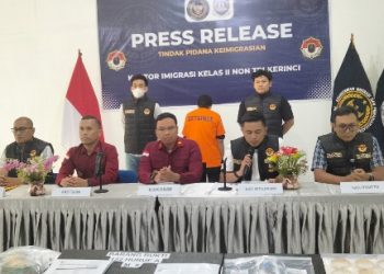 Imigrasi Kerinci Amankan WNA Tiongkok Saat Jualan Aksesoris di Pasar Sungai Penuh